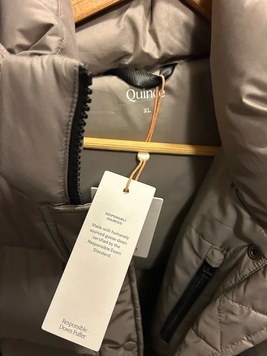 Quince Grey Hooded Quilted Puffer Jacket - Picture 6 of 7